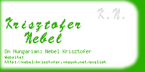 krisztofer nebel business card